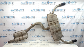 Выпускная трасса в сборе с бочкой Audi A3 8V 15-20 4d, 5d, 2.0T под 2 одинарных выхлопа, ржавая