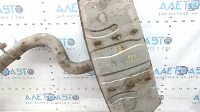 Выпускная трасса в сборе с бочкой Audi A3 8V 15-20 4d, 5d, 2.0T под 2 одинарных выхлопа, ржавая