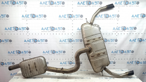 Выпускная трасса в сборе с бочкой Audi A3 8V 15-20 4d, 5d, 2.0T под 2 одинарных выхлопа, ржавая