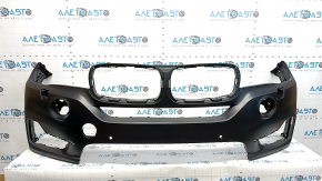 Бампер передний голый BMW X5 F15 14-18 под 2 парктроника, омыватели фар, без отражателей