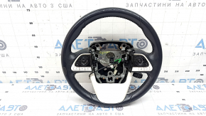 Руль голый Toyota Prius 50 Prime 17-22 кожа черная, с кнопками, под перешив