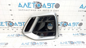 Решітка переднього бампера ліва Audi Q5 80A 21-24 хром, чорний глянець, Sportback, S-line