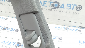 Накладка центральної стійки верхня ремінь ліва Audi A4 B9 18-25 сіра, під хімчистку, подряпини