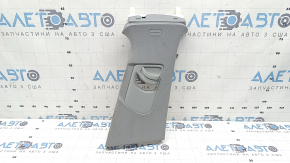 Накладка центральної стійки верхній ремінь права Audi A4 B9 18-25 сіра, під хімчистку, подряпини
