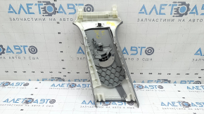 Накладка центральної стійки верхній ремінь права Audi A4 B9 18-25 сіра, під хімчистку, подряпини