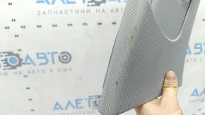 Накладка центральної стійки верхній ремінь права Audi A4 B9 18-25 сіра, під хімчистку, подряпини