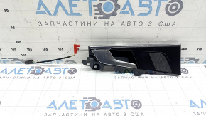 Ручка дверей внутрішня ззаду ліва Audi A4 B9 17-25 з підсвічуванням, з накладкою чорний глянець