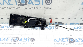 Ручка дверей внутрішня ззаду ліва Audi A4 B9 17-25 з підсвічуванням, з накладкою чорний глянець