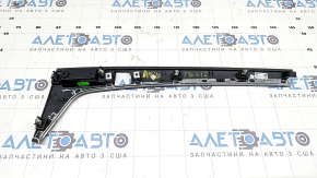 Накладка центральной консоли Audi A4 B9 17-25 под серое дерево eiche grau natural, потерта