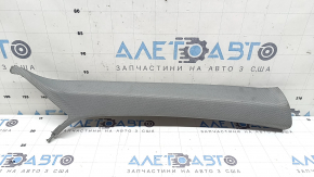 Накладка передньої стійки верхня права Audi A4 B9 18-25 сіра, під чищення, зламана направляйка