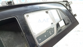 Накладка центральної консолі з підсклянниками Audi A4 B9 20-25 чорний глянець з накладкою шифтера, подряпини