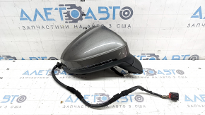Зеркало боковое правое в сборе Audi A4 B9 20-25 12 пинов, поворотник, подогрев, автозатемнение, BSM, графит