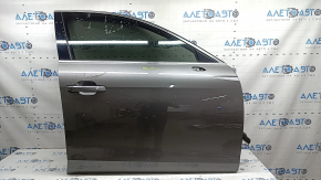 Двері в зборі передні права Audi A4 B9 20-25 графіт LX7H, в клеї, подряпини на накладці