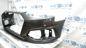 Бампер передній голий Audi A4 B9 20-25 під 2 парктроніки, без заглушки буксир гака, графіт, сколи, подряпини
