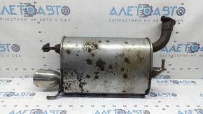 Глушник ззаду з бочкою Toyota Camry v40 07-11 2.4, 2.5, hybrid, іржавий, відпиляні шпильки, прим'ята