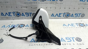 Зеркало боковое левое в сборе Tesla Model Y 20-25 13 пинов, белый  PPSW, без накладки, в клее