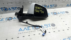 Зеркало боковое правое в сборе Tesla Model Y 20-25 13 пинов, белый  PPSW , без накладки, в клее