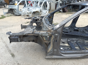 Четверть передняя левая Audi A4 B9 17-25 на кузове, графит, замят порог, вмятина на стойке