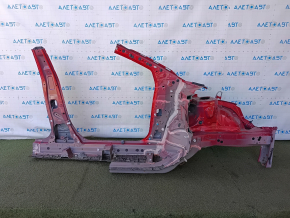 Чверть передня ліва Toyota Prius 50 16-22 відпиляна з центральною стійкою, червона, прим'ята стійка