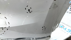 Бампер задний голый верхняя часть Audi Q3 83A 19-24 под парктроники без Park Assist, S-Line, белый, царапины, вмятины, прижат, сломаны крепления