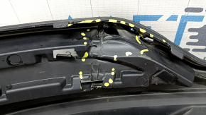 Губа заднего бампера Audi Q3 83A 19-21 черный хром, матовый, S-Line, надрывы, царапины, примята, трещина, сломано крепление