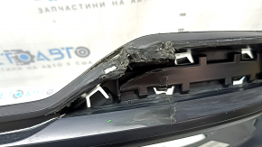 Губа заднего бампера Audi Q3 83A 19-21 черный хром, матовый, S-Line, надрывы, царапины, примята, трещина, сломано крепление