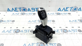 Шифтер КПП с ручкой BMW X5 F15 14-18 кожа черная с хромом, потерта, воздух, надломано крепление
