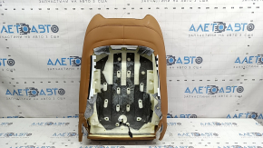 Обшивка спинки сидіння водія BMW 3 G20 19-21 шкіра коричнева COGNAC, з підігрівом, під хімчистку, потерт