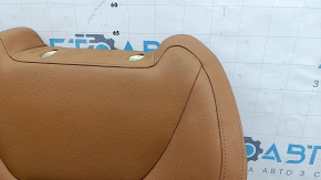 Обшивка спинки сидіння водія BMW 3 G20 19-21 шкіра коричнева COGNAC, з підігрівом, під хімчистку, потерт