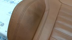 Обшивка спинки сидіння водія BMW 3 G20 19-21 шкіра коричнева COGNAC, з підігрівом, під хімчистку, потерт