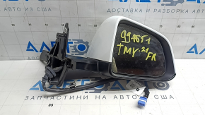 Дзеркало бічне праве у зборі Tesla Model Y 20-25 13 пінів, білий PPSW, без накладки, в клеї