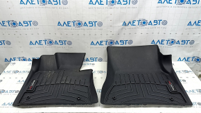 Комплект килимків салону гума BMW X5 F15 14-18 чорний, під 2 ряди, WeatherTech, полізло покриття