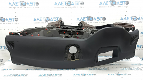 Торпедо передняя панель с AIRBAG BMW X5 F15 14-18 кожа черный верх, коричневый низ Dakota, под проекцию, с подсветкой, царапина, надрыв
