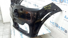 Бампер передний голый BMW X5 F15 14-18 под 2 парктроника, омыватели фар, черный, тычки, вмятины, нештатные отверстия