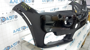 Бампер передний голый BMW X5 F15 14-18 под 2 парктроника, омыватели фар, черный, тычки, вмятины, нештатные отверстия
