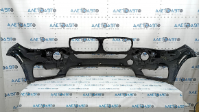 Бампер передний голый BMW X5 F15 14-18 под 2 парктроника, омыватели фар, черный, тычки, вмятины, нештатные отверстия