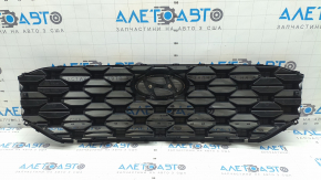 Решітка радіатора grill у зборі Hyundai Santa FE 21-23 зі значком, чорна