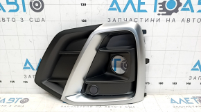 Грати переднього бампера ліва Audi Q5 80A 21-25 чорний глянець з хромом, під парктронік, S-Line