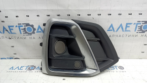 Грати переднього бампера права Audi Q5 80A 21-25 структура, з хромом, S-Line, під радар і парктронік, потерта