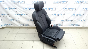 Сидіння пасажирське Audi Q5 80A 21-24 з airbag, електричне, підігрів, чорна шкіра з сірим рядком, перфорація