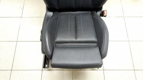 Сидіння пасажирське Audi Q5 80A 21-24 з airbag, електричне, підігрів, чорна шкіра з сірим рядком, перфорація