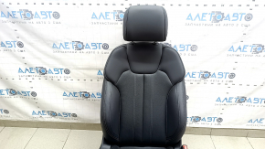Сидіння пасажирське Audi Q5 80A 21-24 з airbag, електричне, підігрів, чорна шкіра з сірим рядком, перфорація