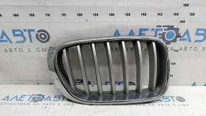 Решетка радиатора grill правая BMW X3 F25 15-17 ноздря, хром