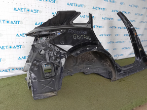 Чверть крило задня права Infiniti QX50 19-25 відпиляна з центральною стійкою, чорна, тички