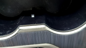 Накладка центральной консоли с подстаканниками Toyota Camry v50 12-14 usa серое дерево, потерта, царапины