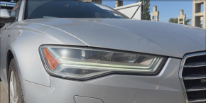 Фара передняя правая в сборе Audi A6 C7 16-18 рест LED, песок, желтит LED