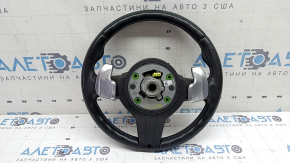 Руль в сборе BMW X3 F25 13-17 кожа черная, без подогрева, M Sport, с airbag, с кнопками, с лепестками, потертый, царапины
