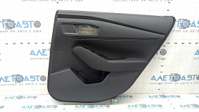 Обшивка двери карточка задняя правая Honda Accord 23-26 кожа черная, подлокотник кожа