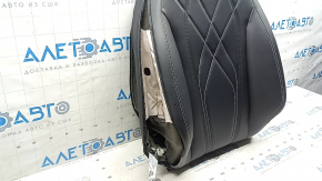 Спинка пассажирского сиденья Ford Mustang Mach-E 21-26 c airbag, кожа черная, строчка серая и черная, с подогревом, стрельнувшая
