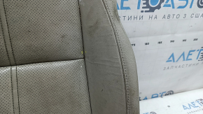 Обшивка подушки пасажирського сидіння Honda Insight 19-22 шкіра сіра, підігрів, перфорація, під хімчистку, потріскана шкіра
